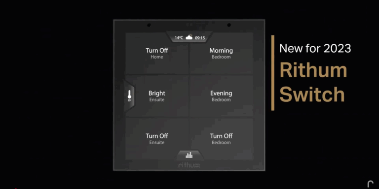 Rithum Switch smart home control panel - lighting, audio & climate 