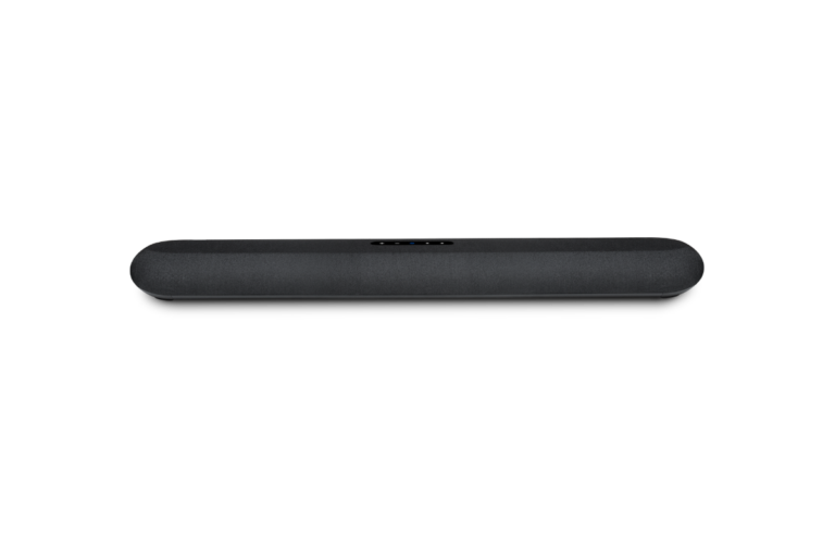 Bluesound CINEMA MINI Black Front Above Tabletop - With Shadow - UI